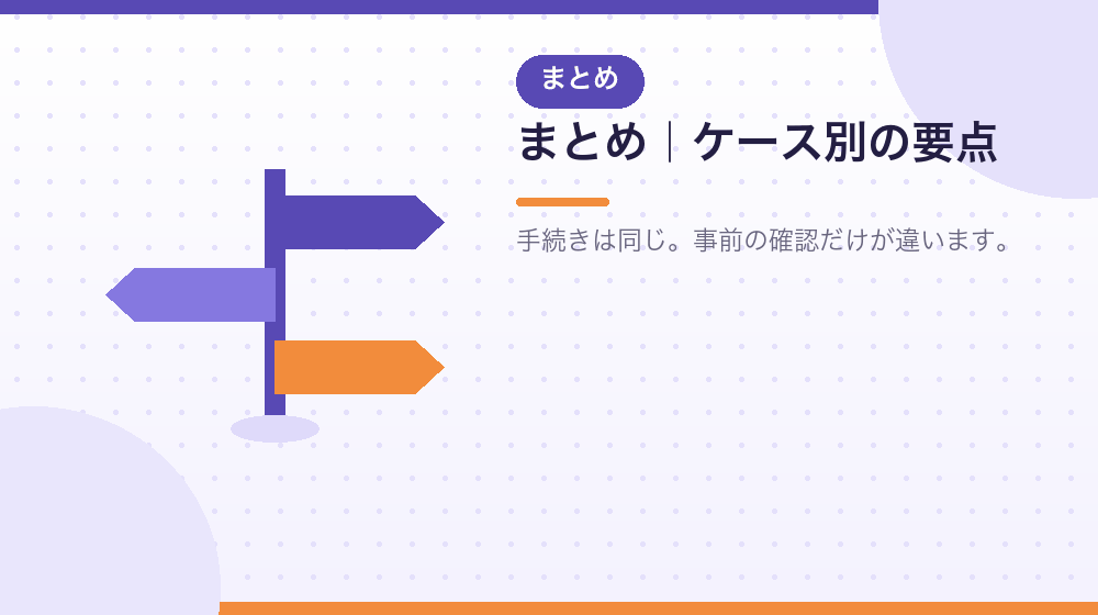 まとめ|ケース別の合同会社の会社設立|合同会社の会社設立の解説イラスト