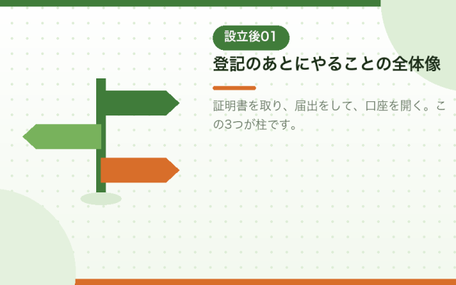 合同会社設立後にやることリスト。会社設立の登記が終わってからを解説