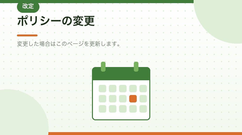 プライバシーポリシーの変更